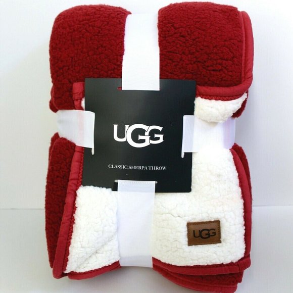 Ugg red blanket hot sale